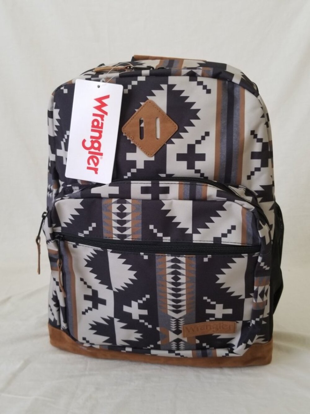 NWT! Wrangler Yellowstone Laptop Backpack w/Western Design & Faux Suede Accents